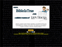 Tablet Screenshot of bibleistrue.com